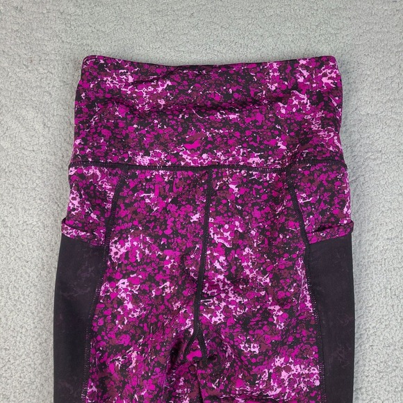 TKO Leggings Womens Medium Purple Black Pull On Elastic Waist Ankle Stretch - Picture 7 of 12